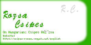 rozsa csipes business card